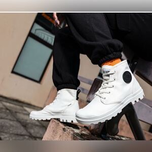 Free People x PALLADIUM BOOT sneaker Pallabase  twill star white  8. New